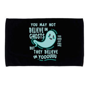 Ghosts Believe In You Funny Halloween Microfiber Hand Towel