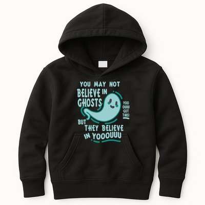 Ghosts Believe In You Funny Halloween Kids Hoodie