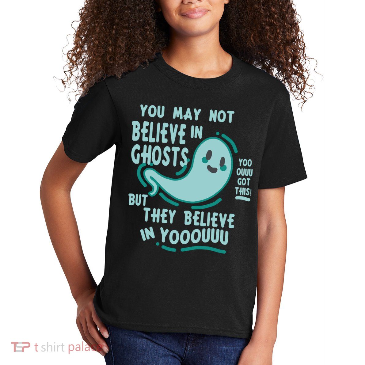 Ghosts Believe In You Funny Halloween Kids T-Shirt