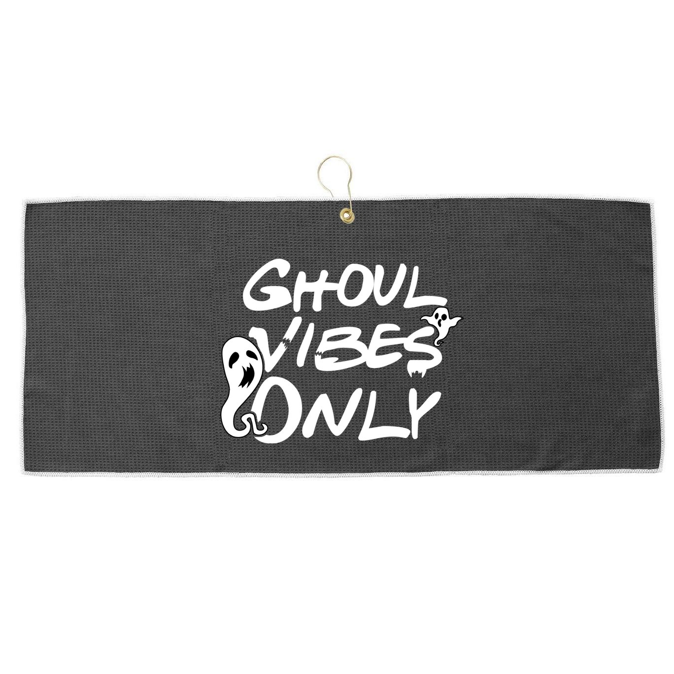 Ghoul Vibes Only Large Microfiber Waffle Golf Towel
