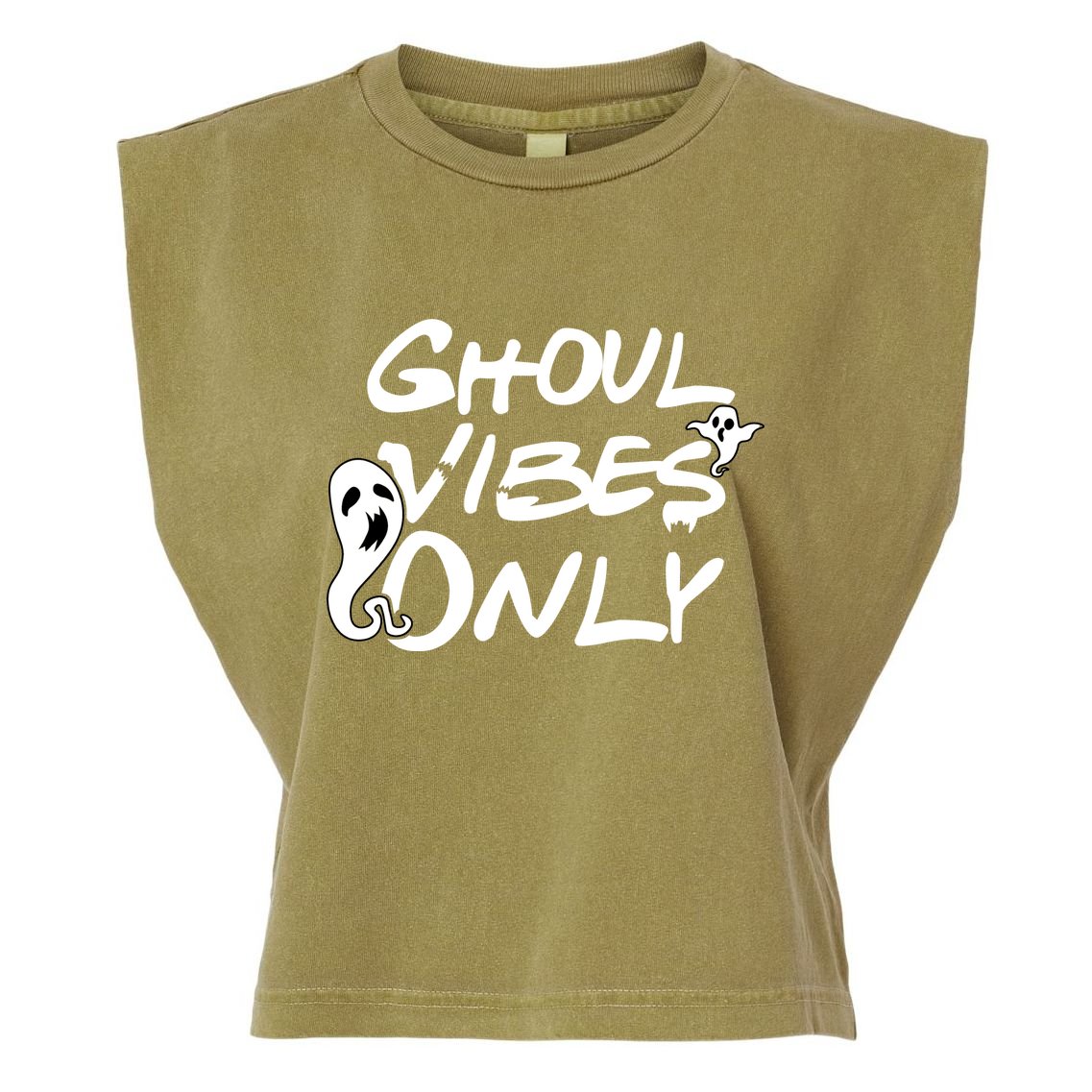 Ghoul Vibes Only Garment-Dyed Women's Muscle Tee