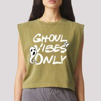 Ghoul Vibes Only Garment-Dyed Women's Muscle Tee