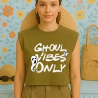 Ghoul Vibes Only Garment-Dyed Women's Muscle Tee