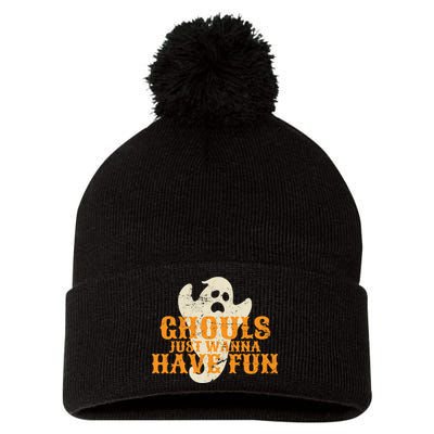 Ghouls Just Wanna Have Fun Pom Pom 12in Knit Beanie