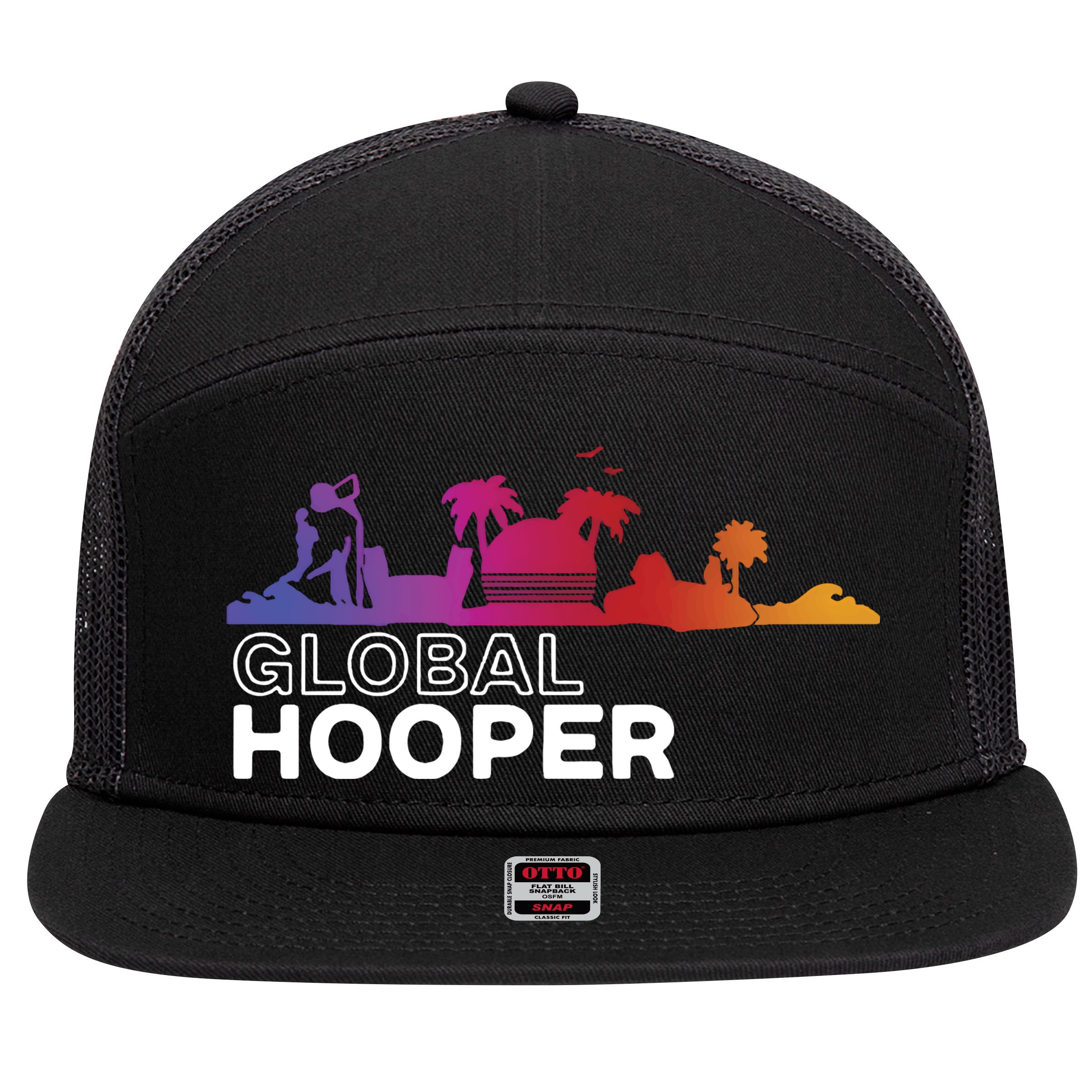 Globalhooper Hooper Paradise 7 Panel Mesh Trucker Snapback Hat