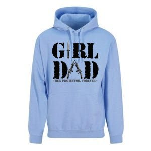 GirlDad Her Protector Forever Funny Father of daughter Unisex Surf Hoodie