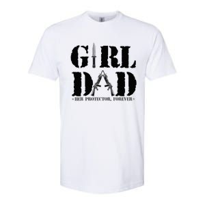 GirlDad Her Protector Forever Funny Father of daughter Softstyle CVC T-Shirt