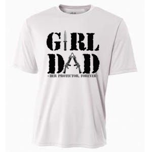 GirlDad Her Protector Forever Funny Father of daughter Cooling Performance Crew T-Shirt