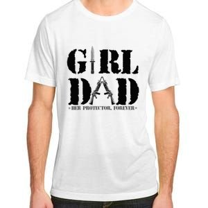 GirlDad Her Protector Forever Funny Father of daughter Adult ChromaSoft Performance T-Shirt