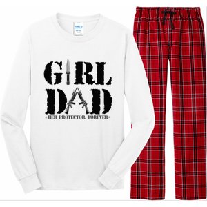 GirlDad Her Protector Forever Funny Father of daughter Long Sleeve Pajama Set