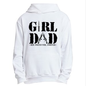 GirlDad Her Protector Forever Funny Father of daughter Urban Pullover Hoodie