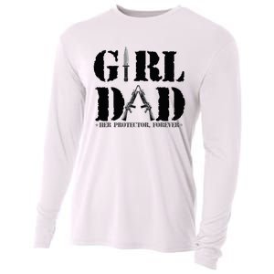 GirlDad Her Protector Forever Funny Father of daughter Cooling Performance Long Sleeve Crew