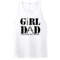 GirlDad Her Protector Forever Funny Father of daughter PosiCharge Competitor Tank