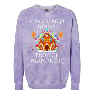 Gingerbread House Project manager Decorating Baking Xmas  Colorblast Crewneck Sweatshirt