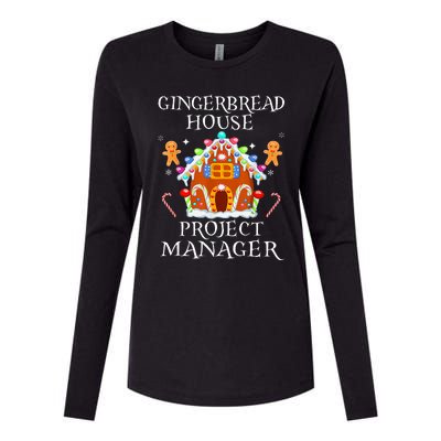 Gingerbread House Project manager Decorating Baking Xmas  Womens Cotton Relaxed Long Sleeve T-Shirt