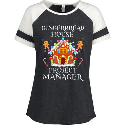 Gingerbread House Project manager Decorating Baking Xmas  Enza Ladies Jersey Colorblock Tee