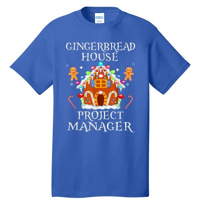 Gingerbread House Project manager Decorating Baking Xmas  Tall T-Shirt