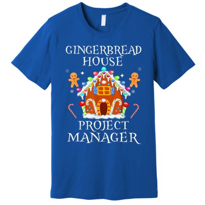 Gingerbread House Project manager Decorating Baking Xmas  Premium T-Shirt