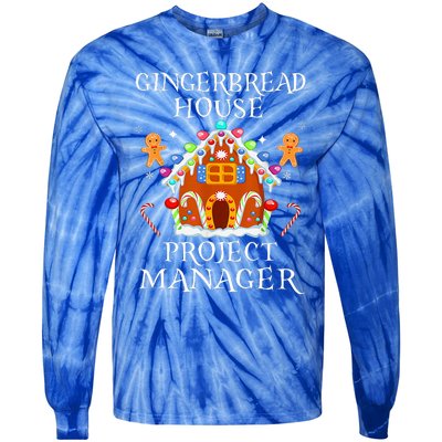 Gingerbread House Project manager Decorating Baking Xmas  Tie-Dye Long Sleeve Shirt