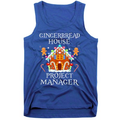 Gingerbread House Project manager Decorating Baking Xmas  Tank Top