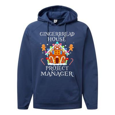 Gingerbread House Project manager Decorating Baking Xmas  Performance Fleece Hoodie