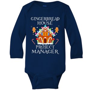 Gingerbread House Project manager Decorating Baking Xmas  Baby Long Sleeve Bodysuit