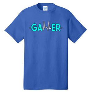 Gamer Heartbeat Play Video Games Cute Gift Tall T-Shirt