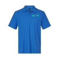 Gamer Heartbeat Play Video Games Cute Gift Softstyle Adult Sport Polo