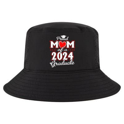 Graduation Heart Proud Mom Of A Class Of 2024 24 Graduate Gift Cool Comfort Performance Bucket Hat