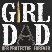 GirlDad Her Protector Forever Funny quote 25L Jumbo Tote