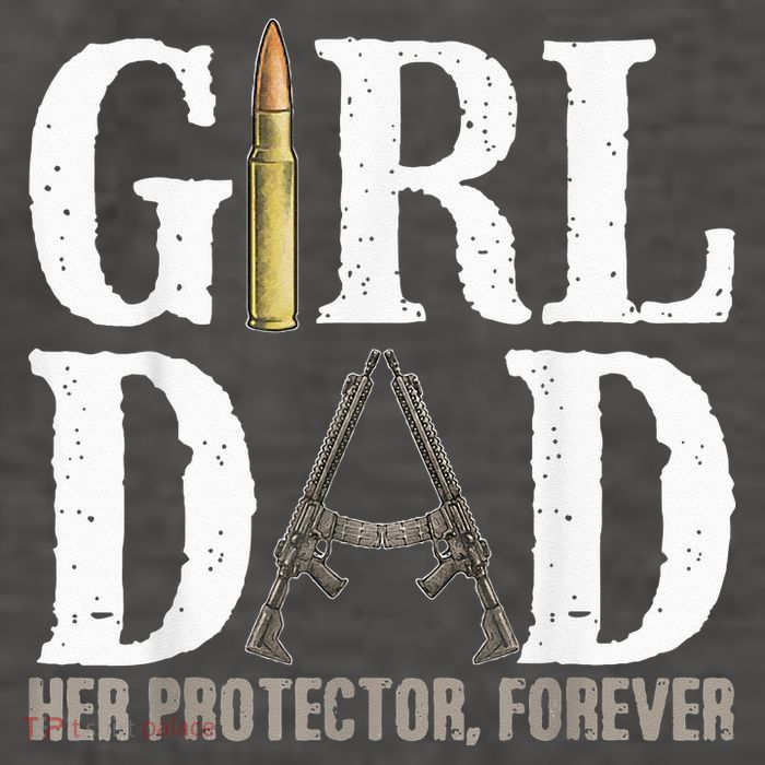GirlDad Her Protector Forever Funny quote Vector Backpack