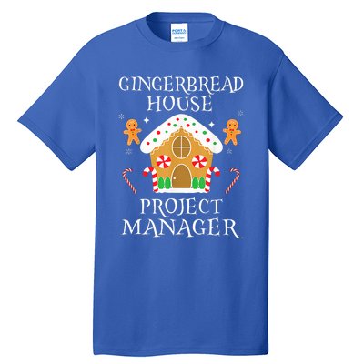 Gingerbread House Project manager Decorating Baking Xmas  Tall T-Shirt