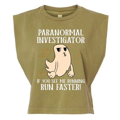 Ghost Hunter Paranormal Investigator Garment-Dyed Women's Muscle Tee