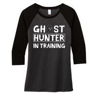 Ghost Hunter Paranormal Investigator Ghosthunting Women's Tri-Blend 3/4-Sleeve Raglan Shirt