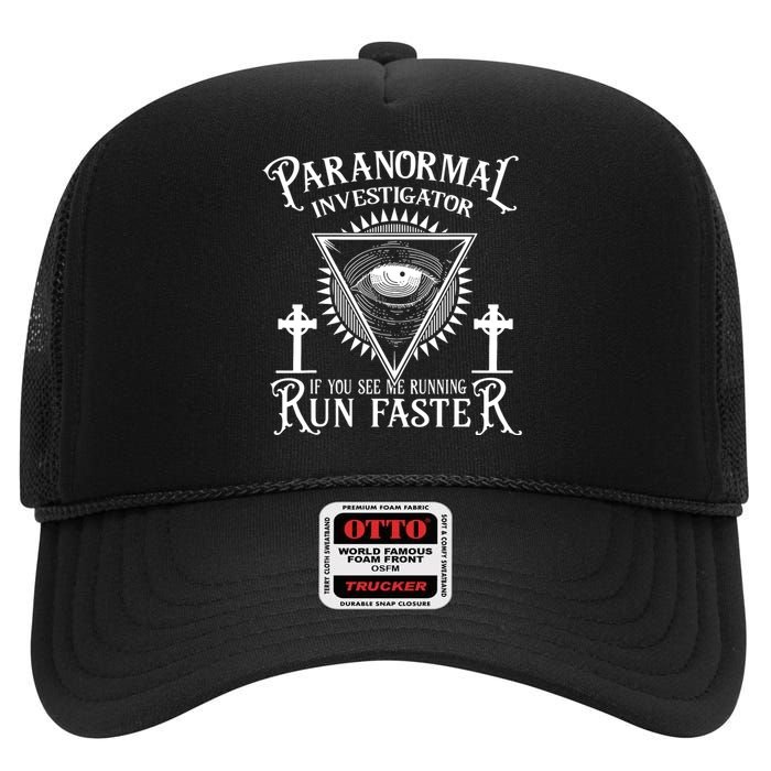 Ghost Hunter Paranormal Investigator High Crown Mesh Back Trucker Hat