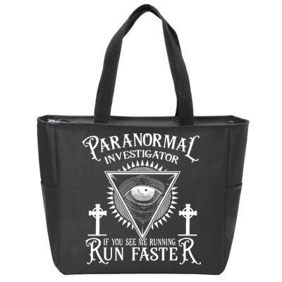 Ghost Hunter Paranormal Investigator Zip Tote Bag