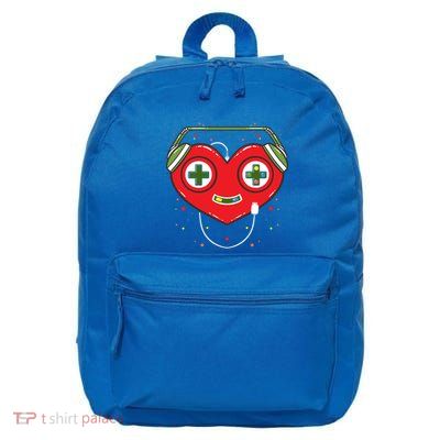 Gamer Heart Present Game Lover Valentines Day Gift 16 in Basic Backpack