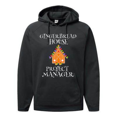 Gingerbread House Project manager Decorating Baking Xmas  Performance Fleece Hoodie