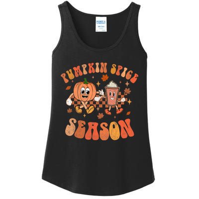 Groovy Halloween Pumpkin Season Spice Fall Autumm Hippie Ladies Essential Tank