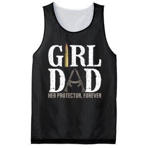 GirlDad Her Protector Forever Funny Father Mesh Reversible Basketball Jersey Tank