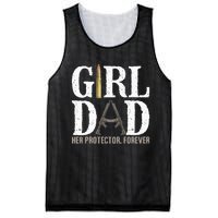 GirlDad Her Protector Forever Funny Father Mesh Reversible Basketball Jersey Tank