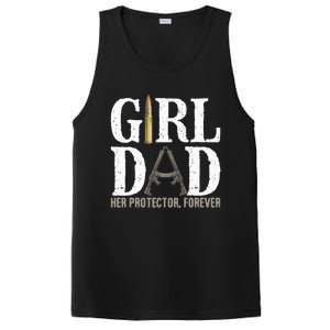 GirlDad Her Protector Forever Funny Father PosiCharge Competitor Tank