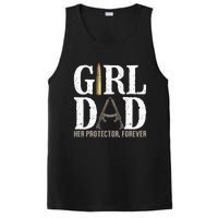 GirlDad Her Protector Forever Funny Father PosiCharge Competitor Tank