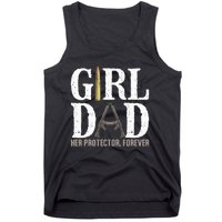 GirlDad Her Protector Forever Funny Father Tank Top