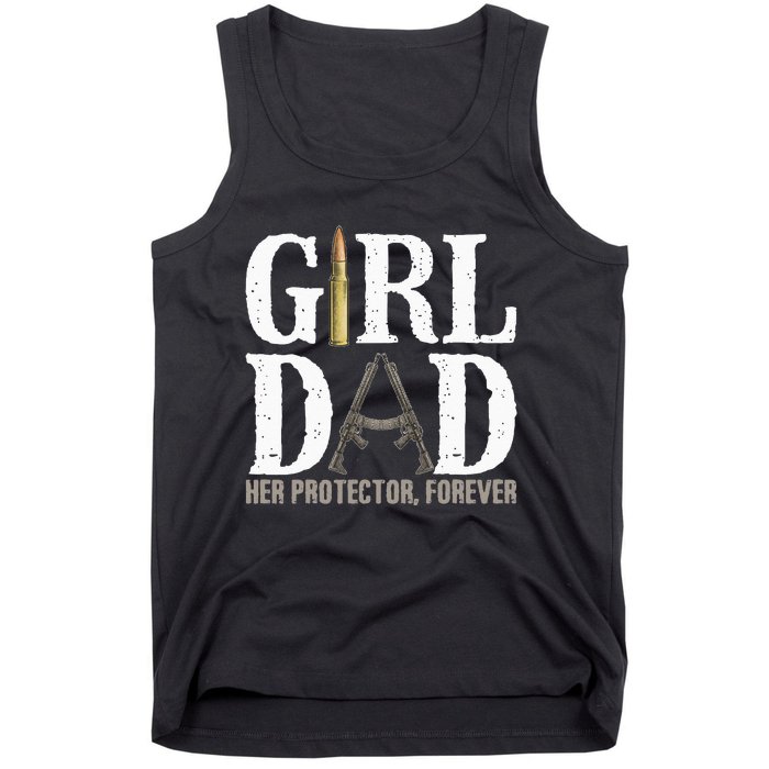 GirlDad Her Protector Forever Funny Father Tank Top