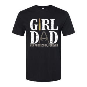 GirlDad Her Protector Forever Funny Father Softstyle CVC T-Shirt