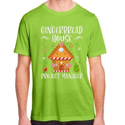 Gingerbread House Project Manager Baking Xmas Pajamas Adult ChromaSoft Performance T-Shirt