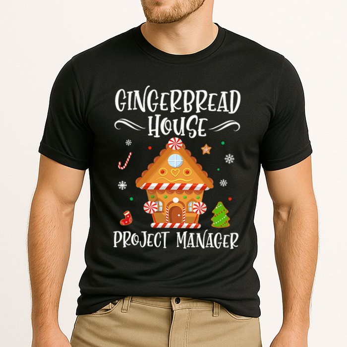 Gingerbread House Project Manager Baking Xmas Pajamas Performance Shirt