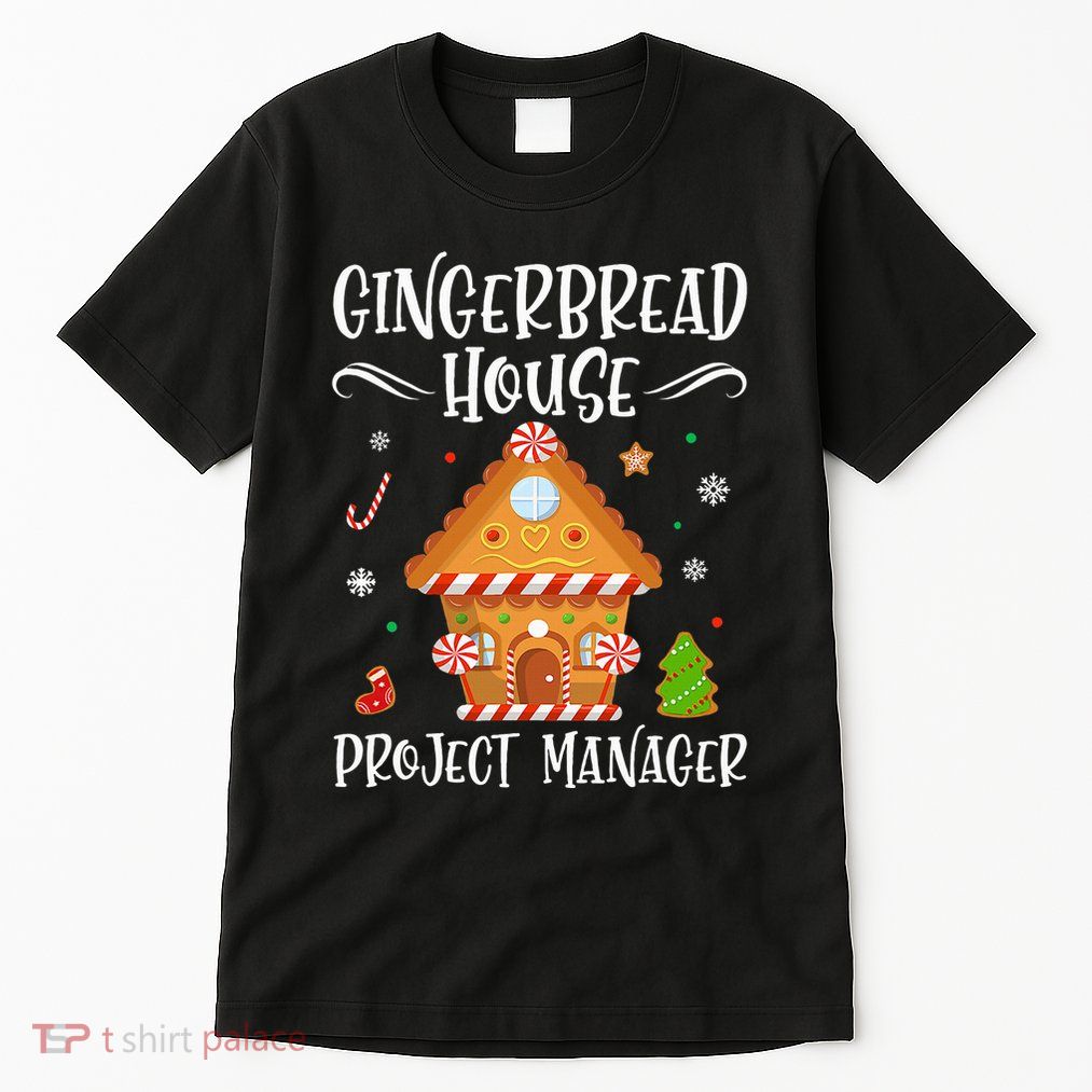 Gingerbread House Project Manager Baking Xmas Pajamas Tall T-Shirt