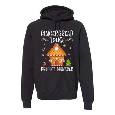 Gingerbread House Project Manager Baking Xmas Pajamas Premium Hoodie